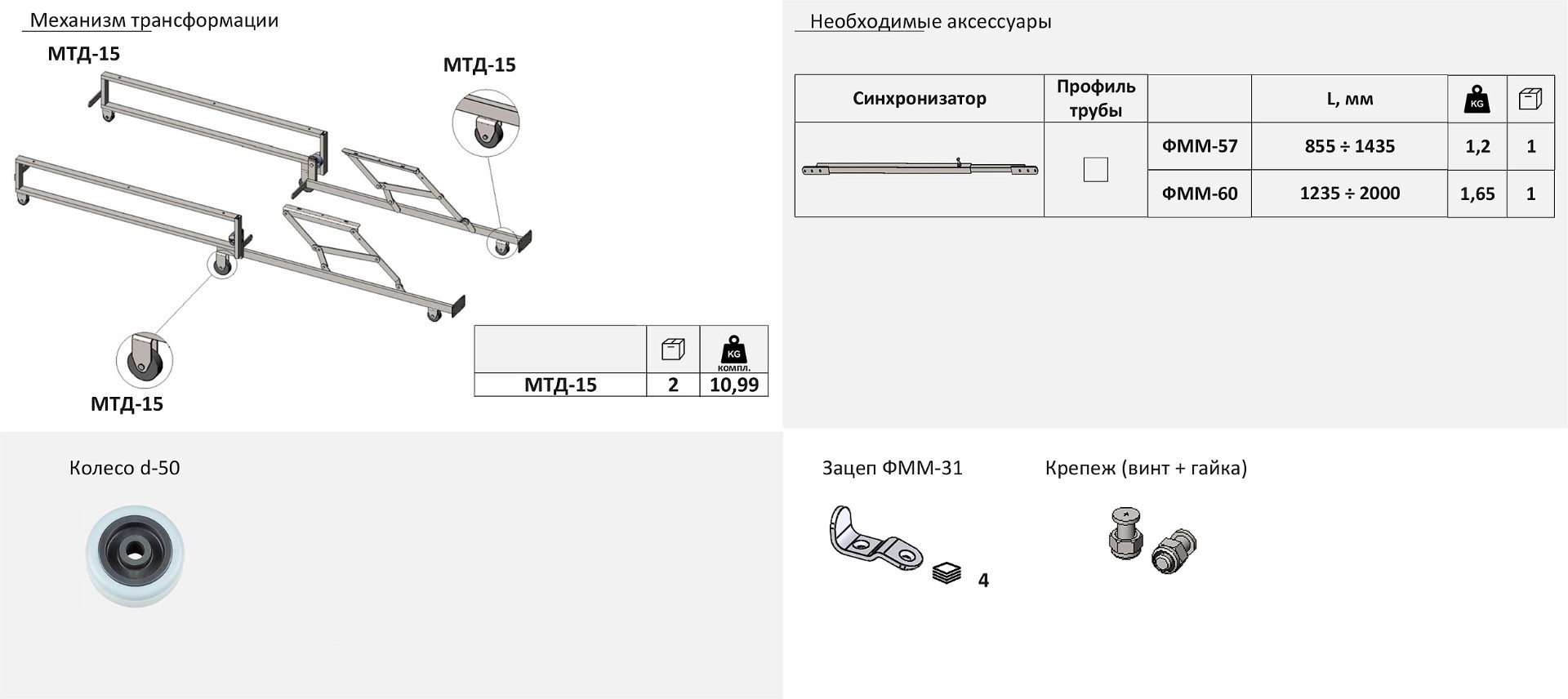 Механизм СМ МТД 15 без рамы