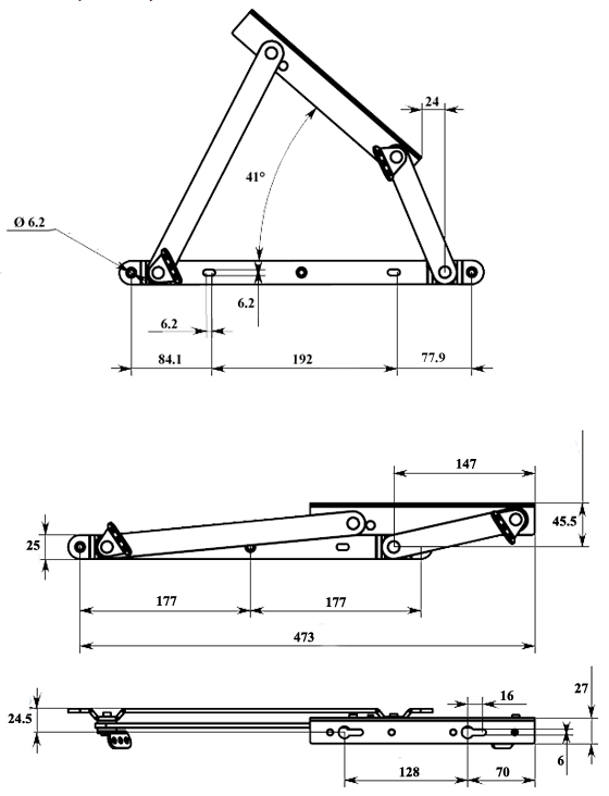Механизм КК № 506 с пружинами 2 шт