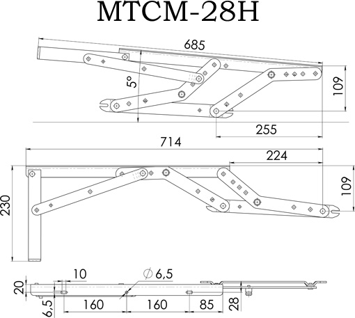 Механизм СМ МТСМ 28Н без пружин