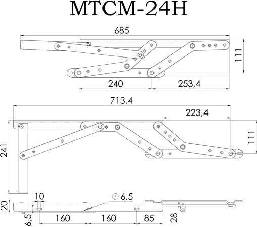 Механизм СМ МТСМ 24Н с пружинами 2 шт